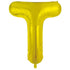 Gold Letter T Balloon - 86cm