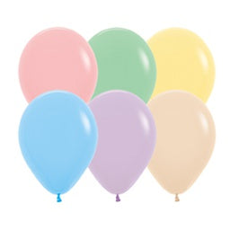 12 Pastel Matte Latex Balloon Bouquet in pastel colours of your choice