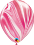 Red and White Super Agate - 28cm helium latex