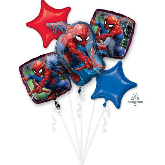 Spiderman Bouquet - 5 balloons