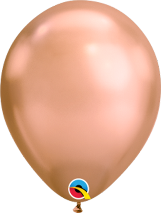 Chrome Rose Gold Latex Balloon